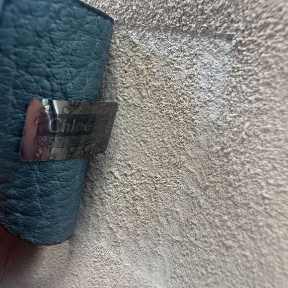 Chloe Drew Medium Cloudy Blue Pebbled Leather Shoulder Crossbody Bag Preloved - Picture 10 of 11